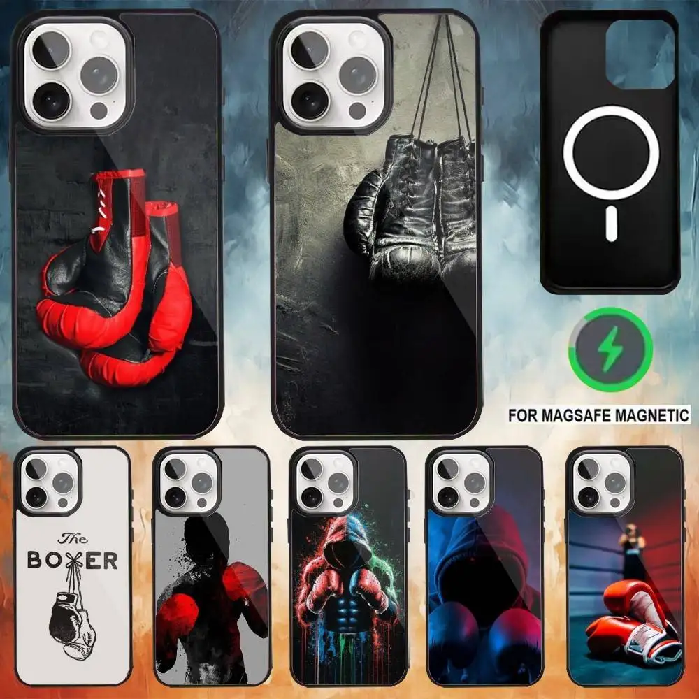 

Boxing Phone Case For iPhone17,16,15,14,13,12,11 Plus,Pro Max Magnetic For Magsafe Wireless Charging