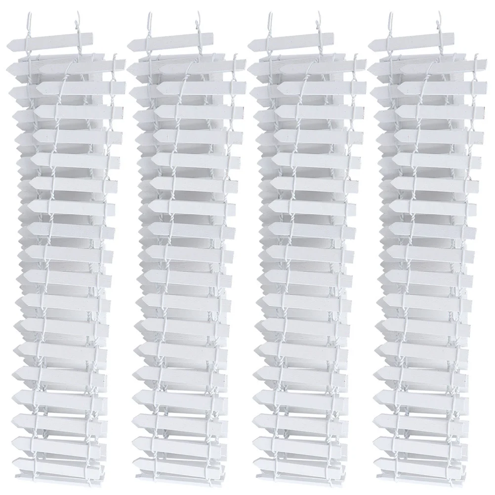 4 قطعة سياج مصغر ديكور سياج حديقة خشبي صغير للمناظر الطبيعية الصغيرة لتقوم بها بنفسك بوعاء العصارة بيت الطيور شجرة عيد الميلاد #2