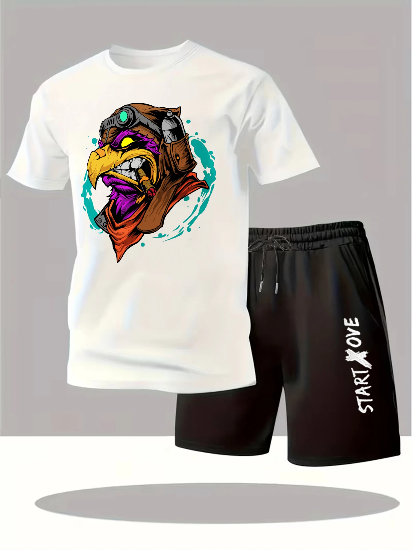 Men's sets 2025 New Fashion drip clothing Graphic men's Tracksuit set sweat suit Suit for man Printed Short sleeve men's suits