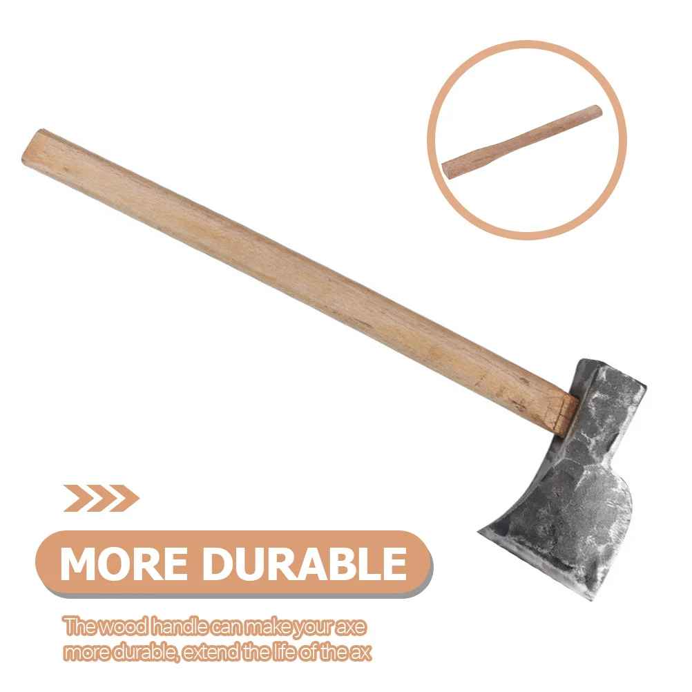 

2pcs Wooden Handle Replacement Sturdy Non-Skid Grip For Axe Hatchet Repairing Outdoor Use Durable Wood Handle Fitting