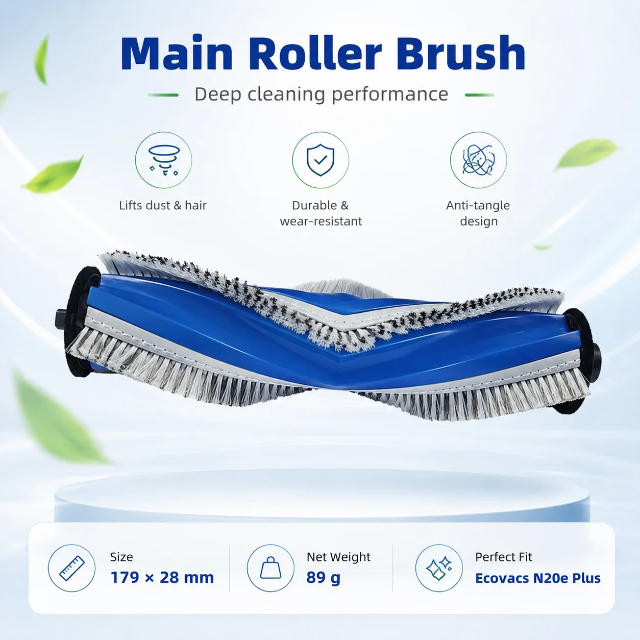 Compatible For Ecovacs N20e Plus Robot Vacuum Parts Main Roller Brush Side Brush HEPA Filter Mop Pad