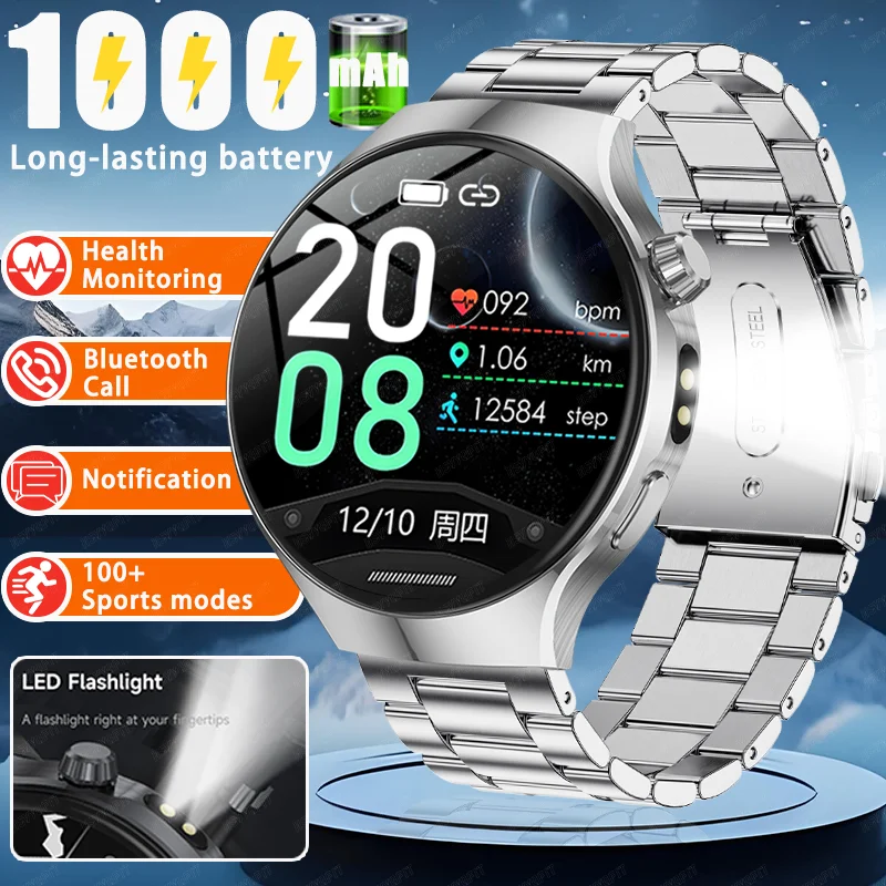

2026 New Outdoor Military 1.7” 360*360 Smart Watch Fitness Clock Men 1000mAh Battery IP68 Waterproof Bluetooth call Bracelet Men