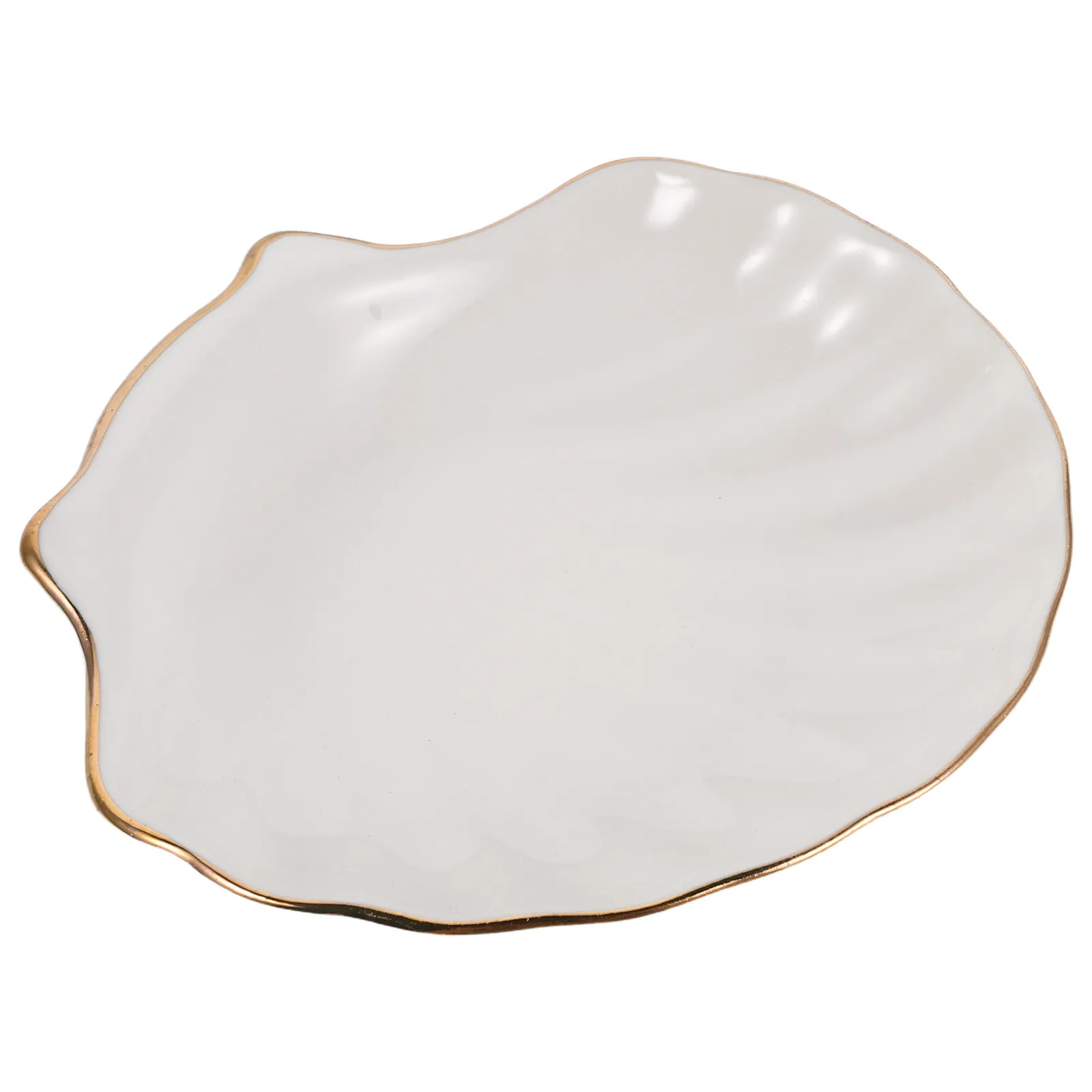 

Керамический белый органайзер для украшений с золотым ободком в европейском стиле: поднос для колец, серег, браслетов, парфюмерии