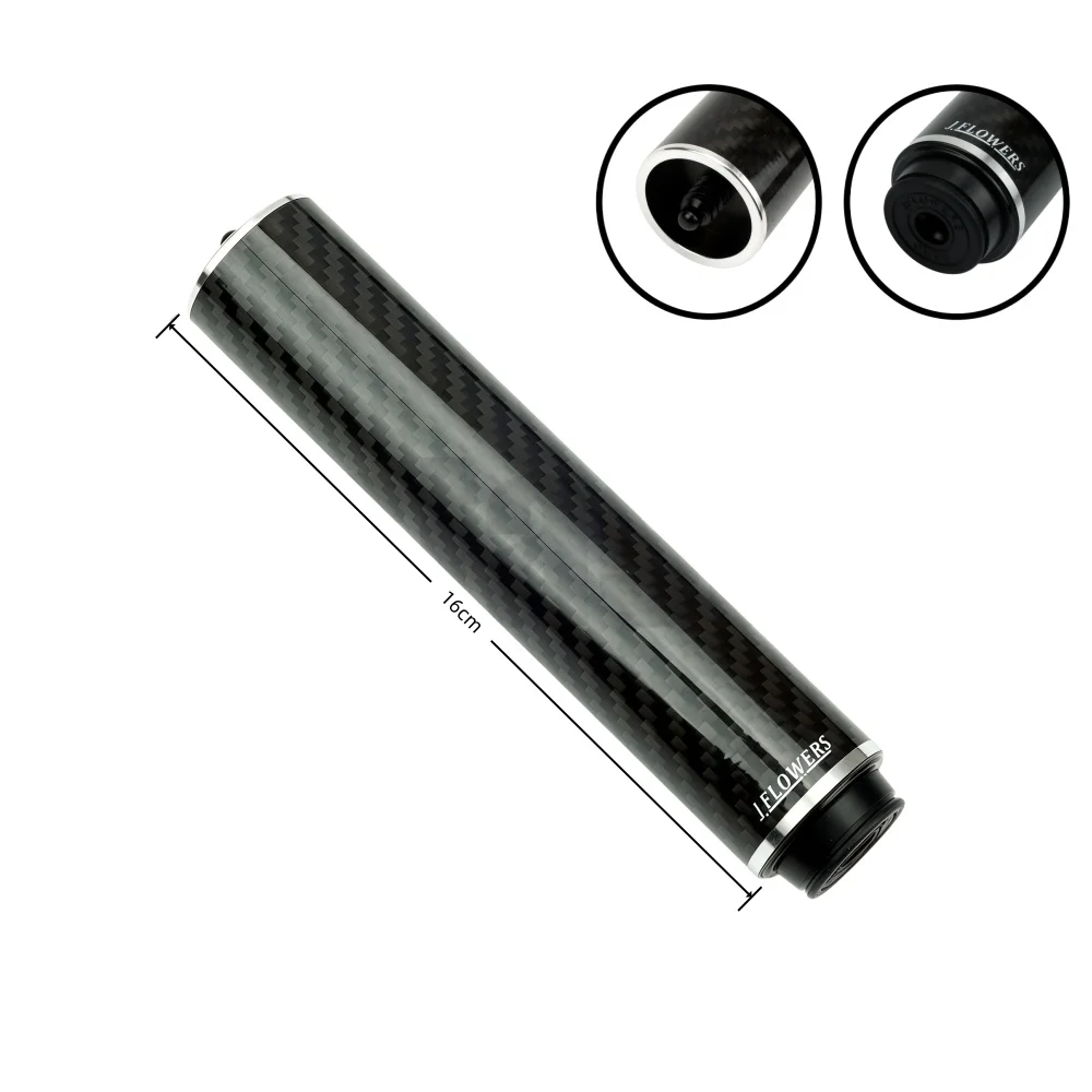 

J Flowers Premium Carbon Fiber & Matt Aluminu Billiard Pool Cue Extension – Quick Install, Enhanced Reach for Professional Shots