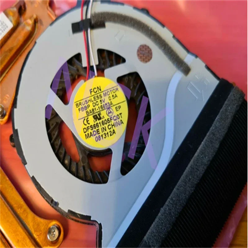 Original Used FOR Samsung NP550P5C NP550P7C Laptop Cooling Fan with Heatsink BA62-00675A KSR0805HB BA81-16653A 100% Tested ok