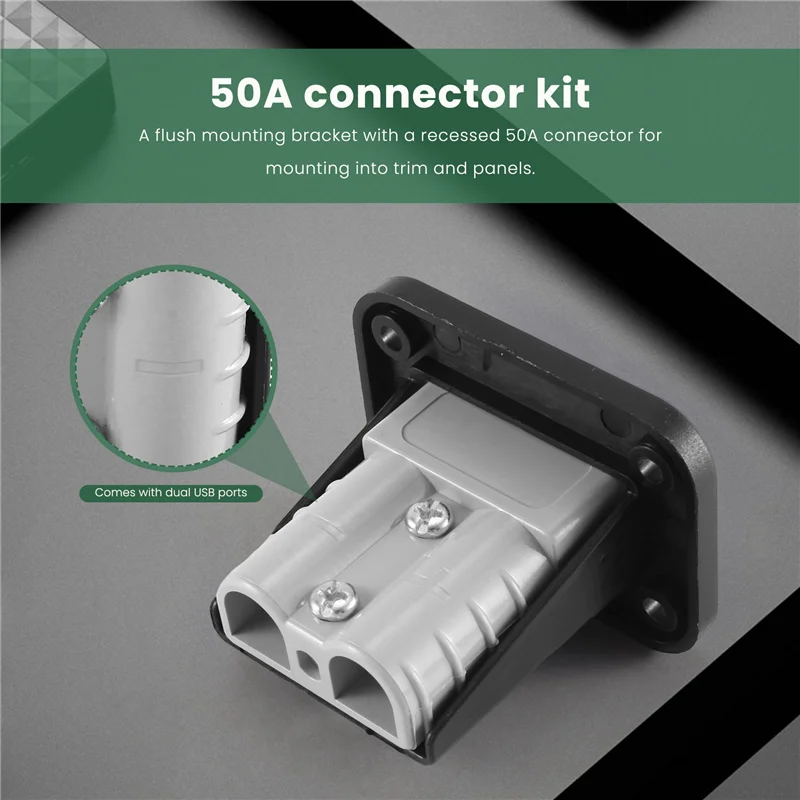 

Новое скрытое крепление для вилки Anderson 50A, комплект разъемов, монтажный кронштейн, крышка панели, аксессуары для каравана, кемпера, лодки, грузовика