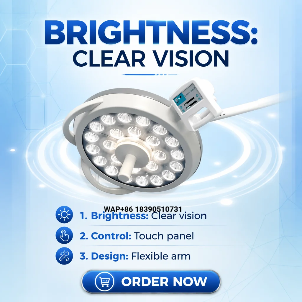 ENLIDA High Brightness LED Surgical Light, Mobile Shadowless Surgical Light, Durable Medical Lighting CE Certified Floor Type CR