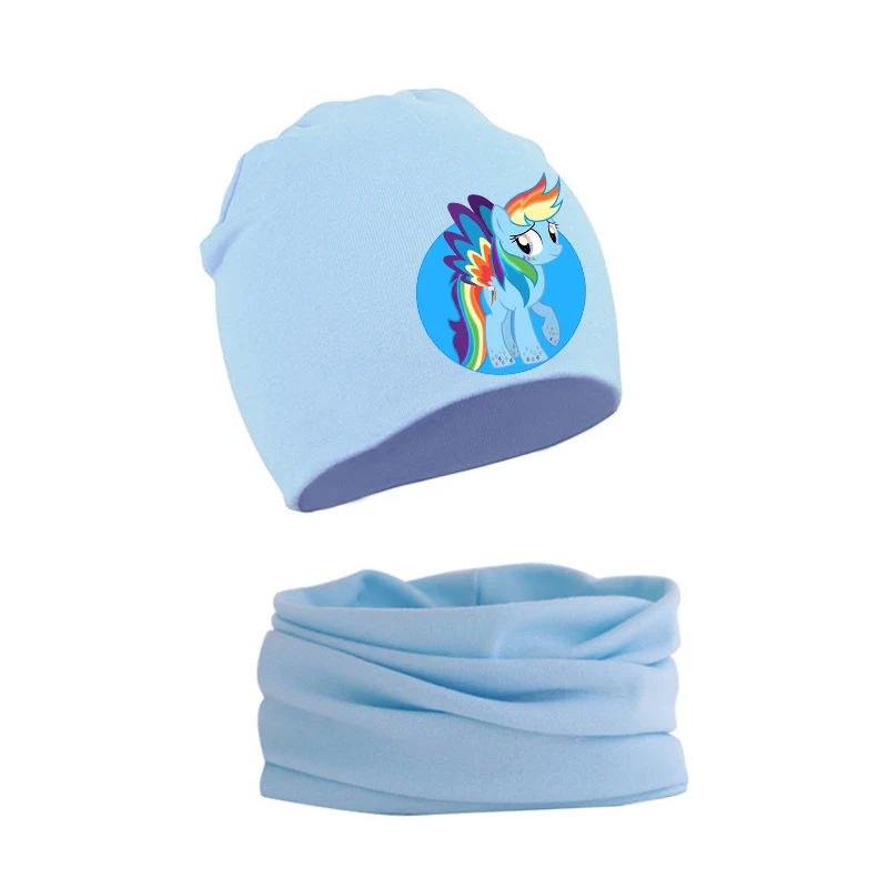 ชุดหมวกและผ้าพันคอ My Little Pony สำหรับเด็กทารก ลายอนิเมะยูนิคอร์น หมวกบีนนี่สำหรับฤดูหนาว ผ้าพันคอสำหรับเด็กแรกเกิด ของขวัญสำหรับเด็กผู้หญิง
