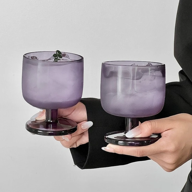 

Simple Niche Retro Short Legged Round Pier Glass Cup American Coffee Cup Specially Made Beverage Cups Cold Drink Cups Juice Cups