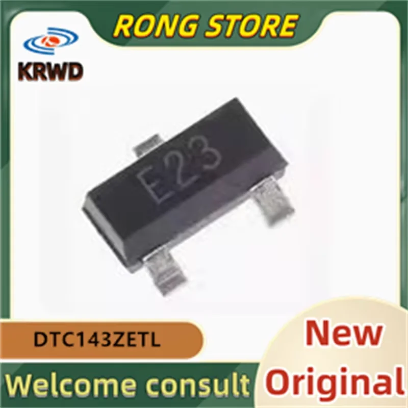 (50PCS)  E23 New and Original Chip IC DTC143ZETL DTC143ZE DTC143 SOT523