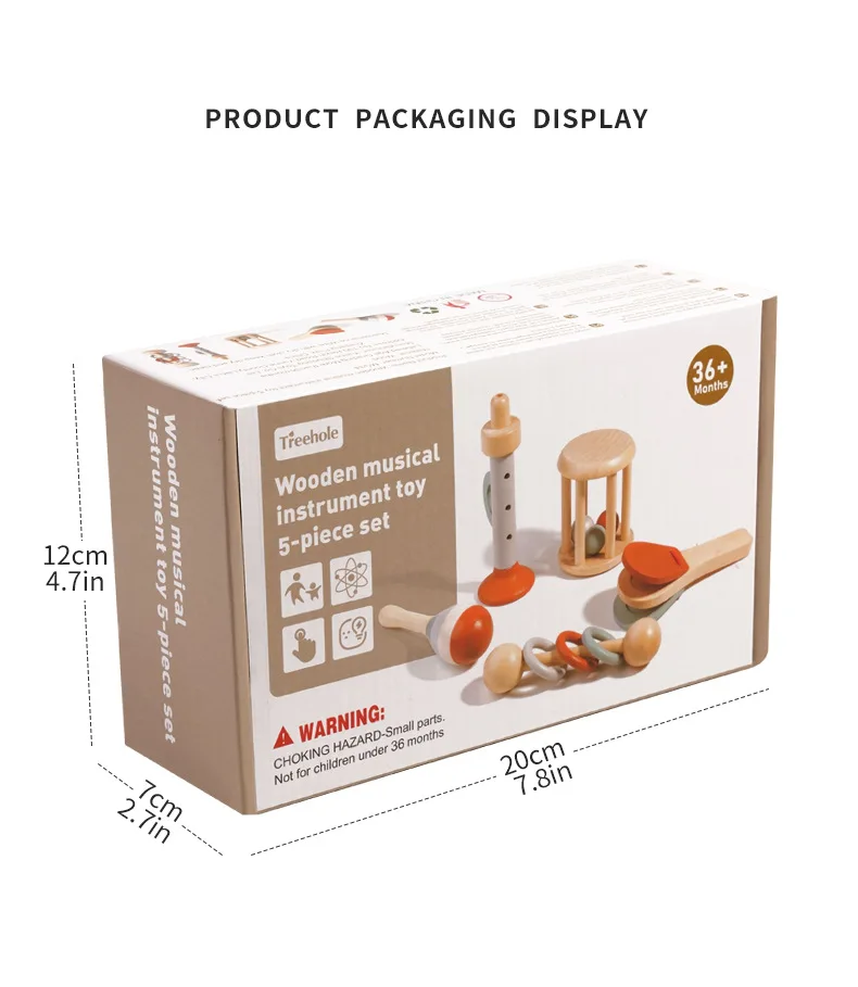 5 Stuks Baby Muziekinstrumenten Sensorische Rammelaar Speelgoed Vroege Educatieve Baby Muzikaal Speelgoed Montessori Speelgoed Verjaardagscadeaus Voor Kinderen