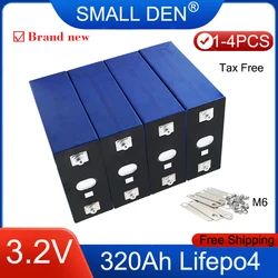 1-4PCS New 3.2V 320Ah Lifepo4 Battery 3C High Power lithium iron phosphate Cells DIY 12V 24V E-boat RV Golf carts Inverter Solar