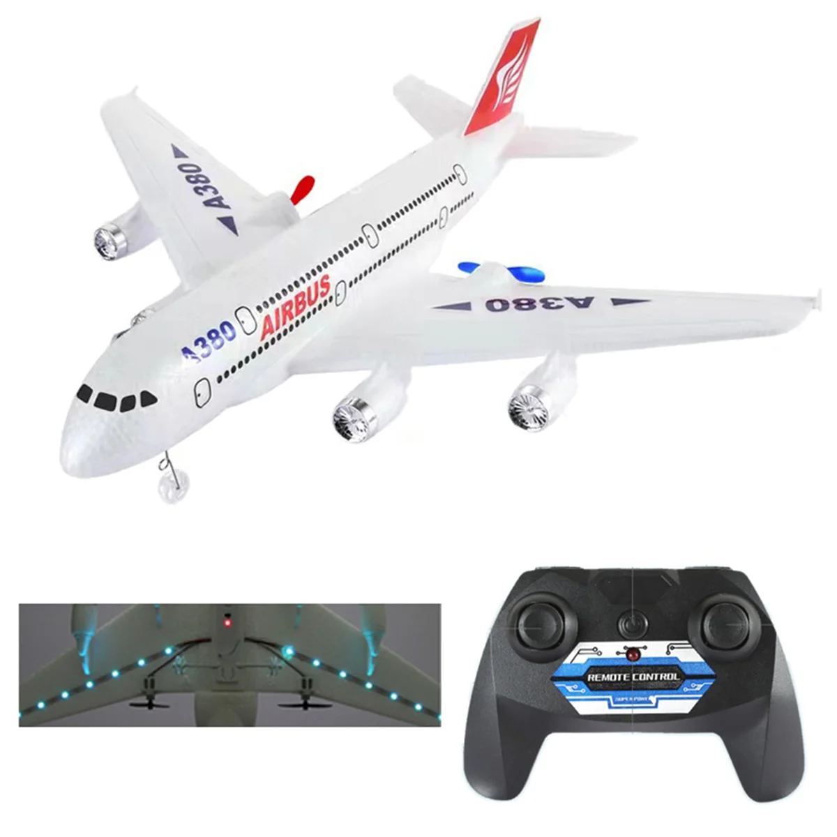 

Airbus A380 RC Airplane Remote Control Toy 2.4G Fixed Wing Plane Gyro Outdoor Aircraft Model Birthday Gift for Kids