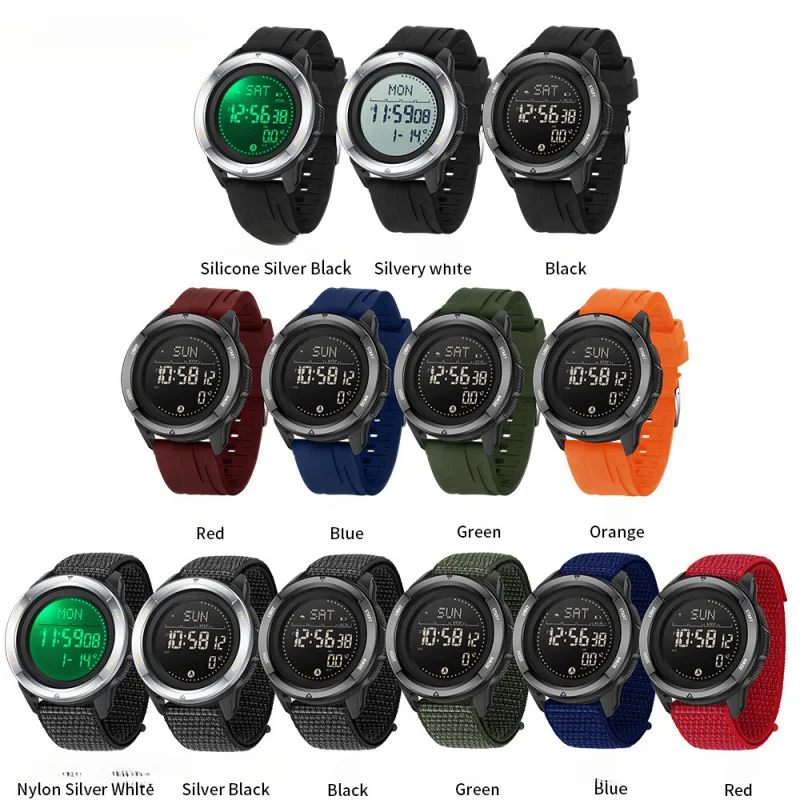 Youth Waterproof Time Electronic Watch Men's Student Luminous Multifunctional Compass Step Counting Sports Smart Hand