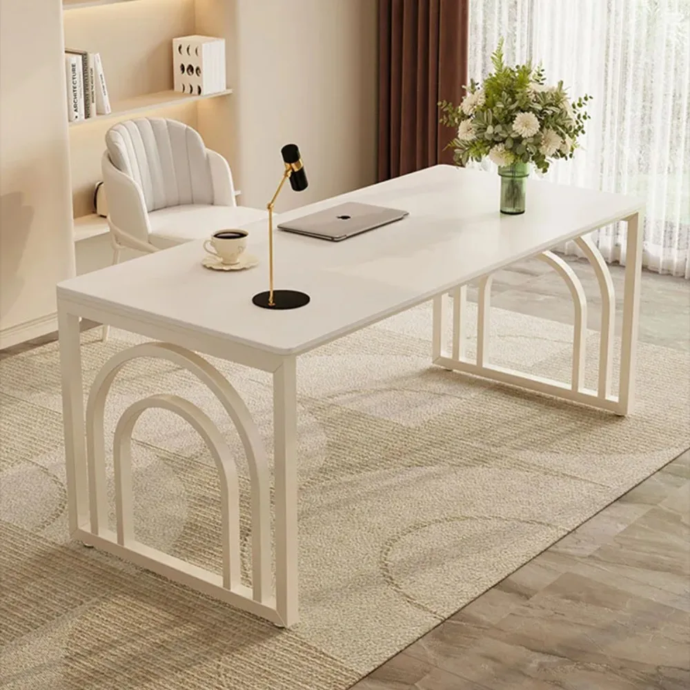 

Computer Desk White Rock Slab Desk Simple Modern Computer Desk Household Luxurious Mesa Para Compuatador Office Furniture