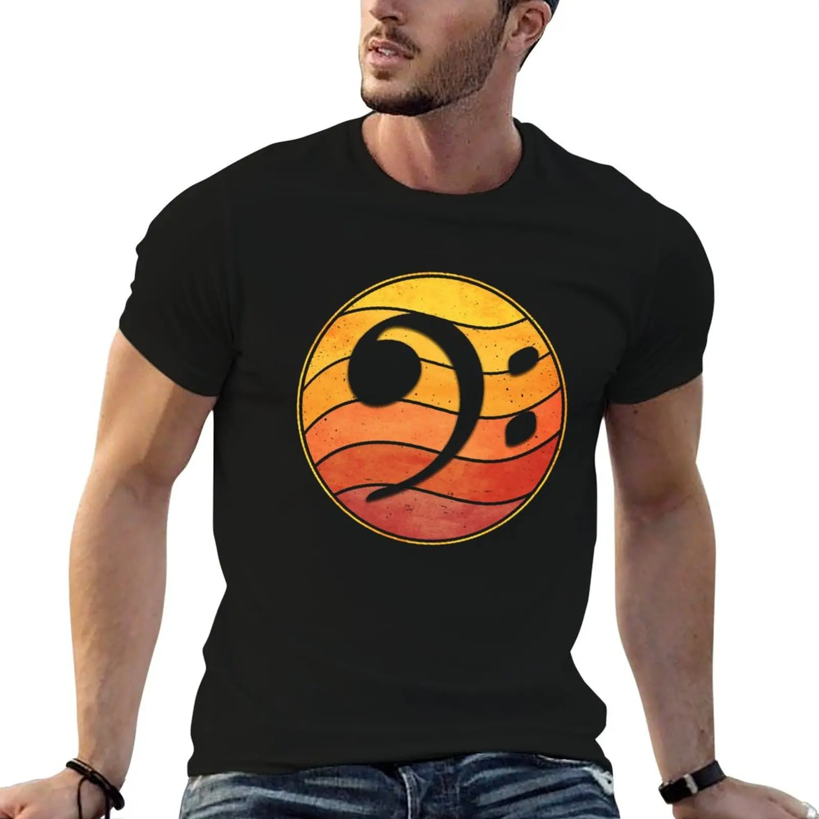 Vintage Bass Clef T-Shirt Christmas Theme Tee Top