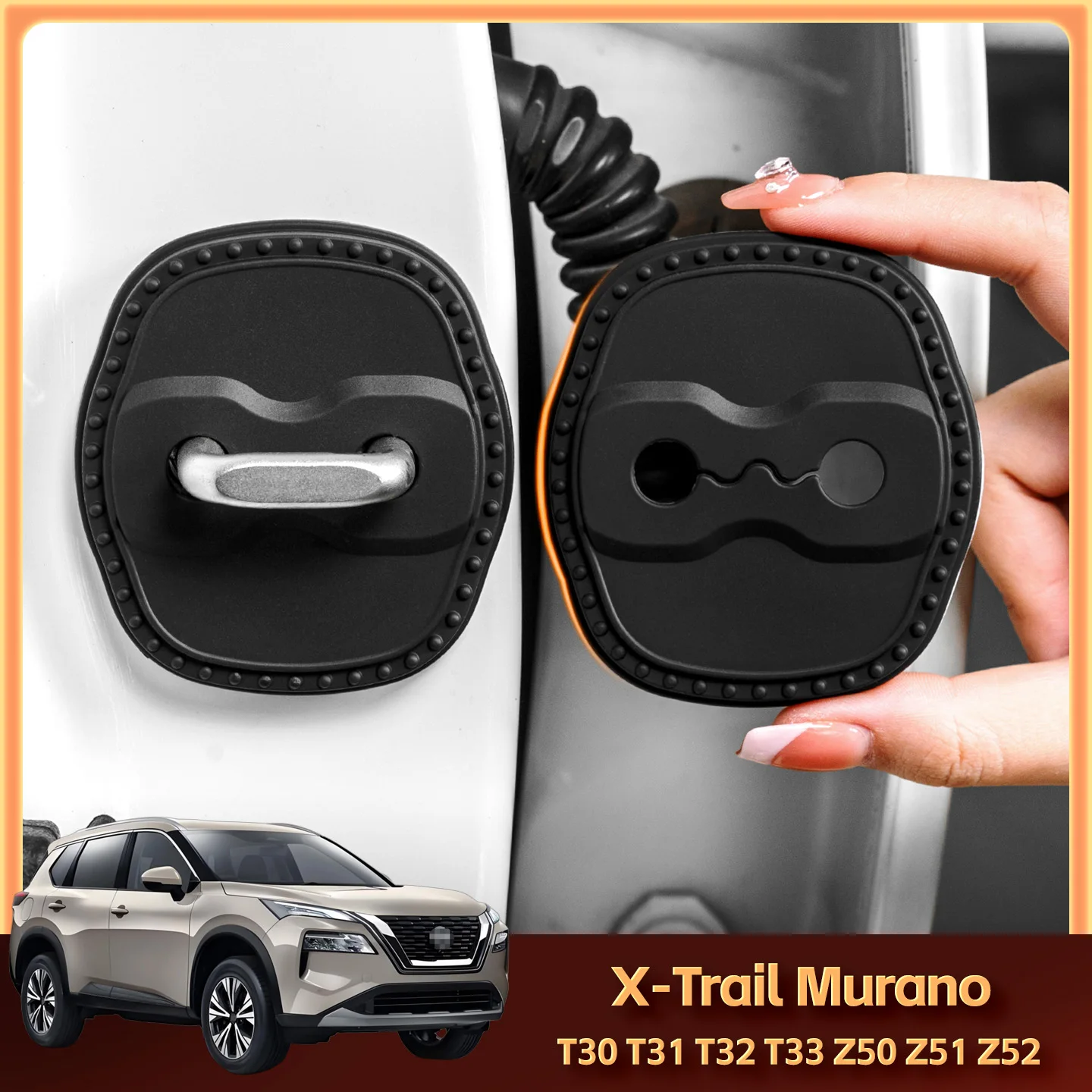 

2/4Pcs Silicone Car Door Lock Cover Protective Decoration Case For Nissan X-Trail T30 T31 T32 T33 Murano Z50 Z51 Z52