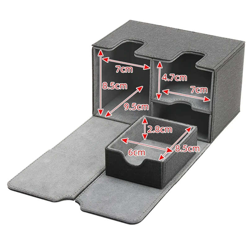 صندوق تخزين البطاقات القابل للتجميع، منظم حمل البطاقات لأكثر من 160 بطاقة باللون الأسود