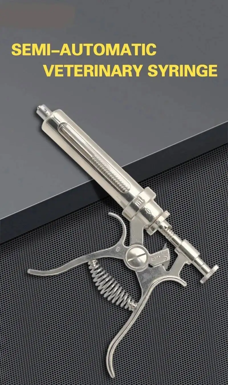 

10/20/30/50Ml Metal Veterinary Animal Vaccine Injector Gun Auto Syringe Poultry Injection Automatic Syringes