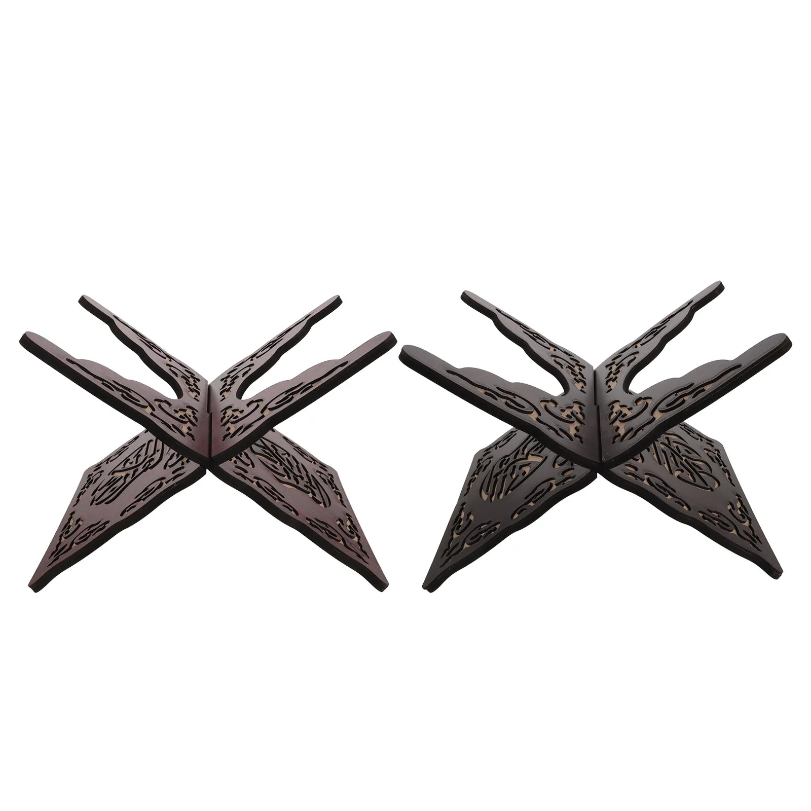 2pcs-hand-carved-wooden-quran-bible-holder-stand-folding-page-display-easel-decorative-book-reading-rest-for-cookbooks-textbooks