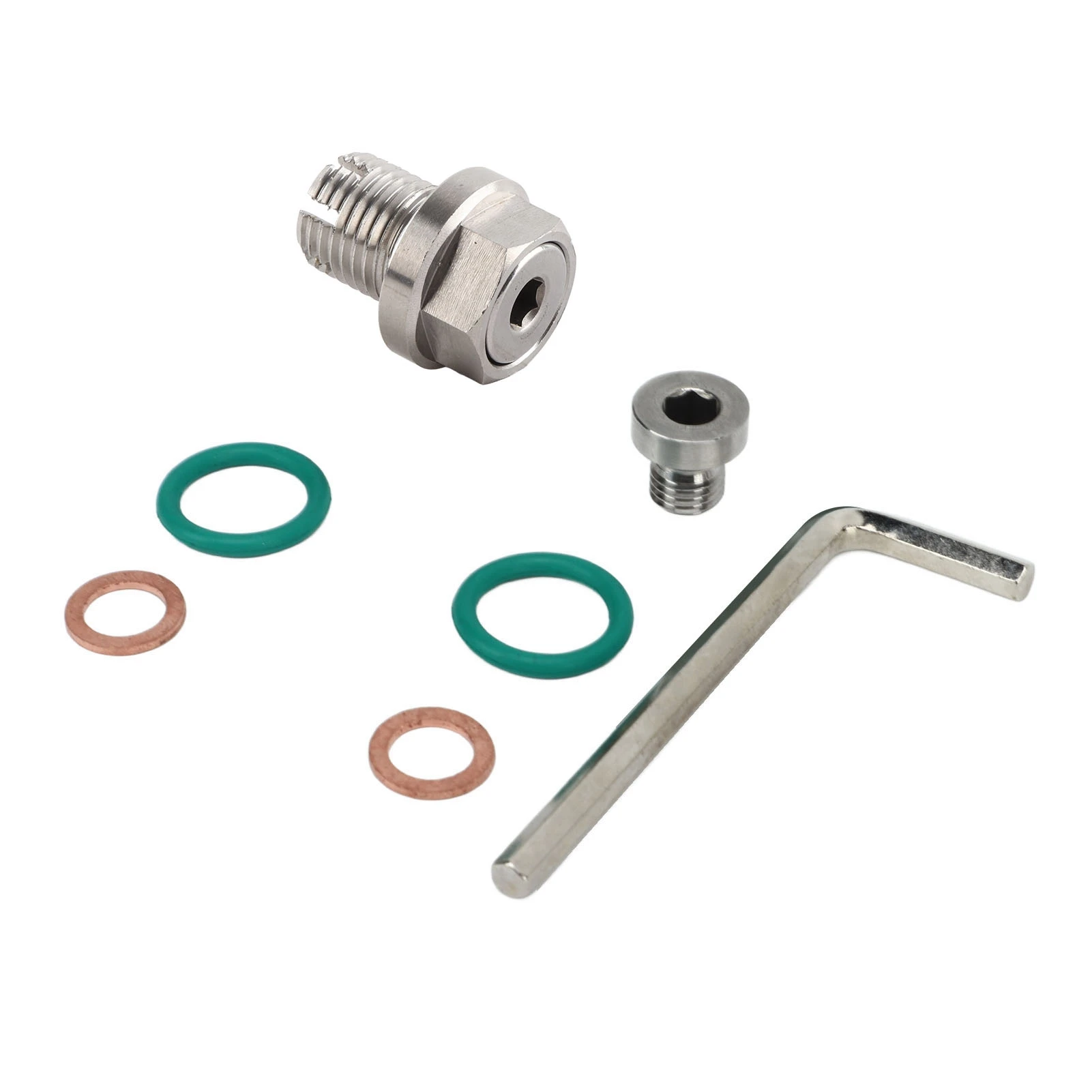 Piggyback قابس التصريف الفولاذ المقاوم للصدأ الذاتي التنصت النفط عموم الموضوع إصلاح أطقم مع عرافة وجع يا حلقة طوقا M14.1-1.5x15mm