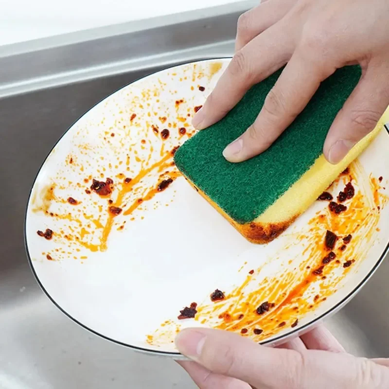 Magic Cleaning Sponges Double-sided Highly Absorbent Dishwashing Clean Sponge Pot Rust Stain Grease Brush Kitchen Cleaner Tools