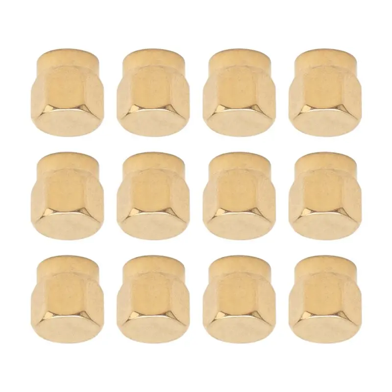 A93Z Protective Dust Cap,SMA Plug 12PCS SMA Female Jack Gold-Plated Coaxial Connector Dustproof Cover