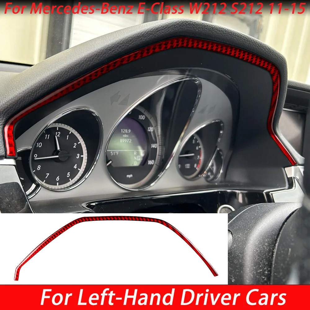 Carbon Fiber Sticker For Mercedes-Benz E-Class W212 S212 2011 2012 2013 2014 2015 Speedometer Trim Strip Gift for Car Lover