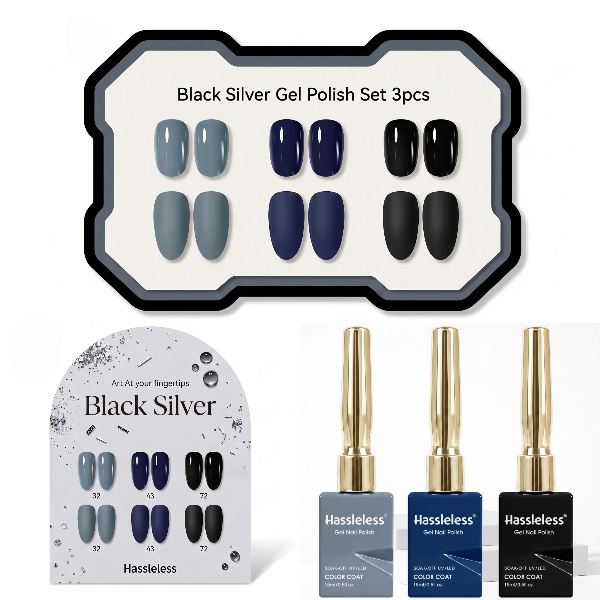 Nail Art Navy - Problemlose 3-teilige Kombination aus modernen, kühlen
