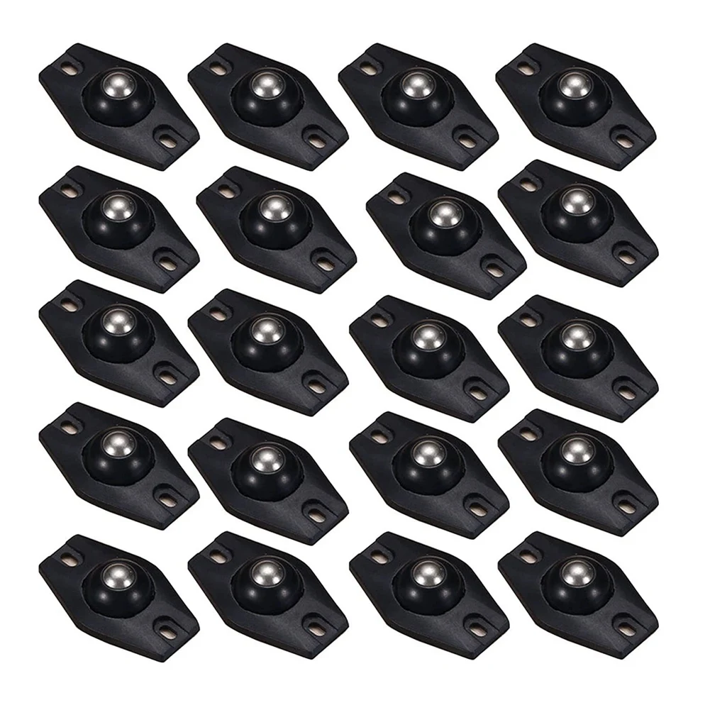 20 pièces Mini roues pivotantes roues de meubles roulettes auto-adhésives roues 360 ° Mini roue universelle avec boule à roulettesAB32