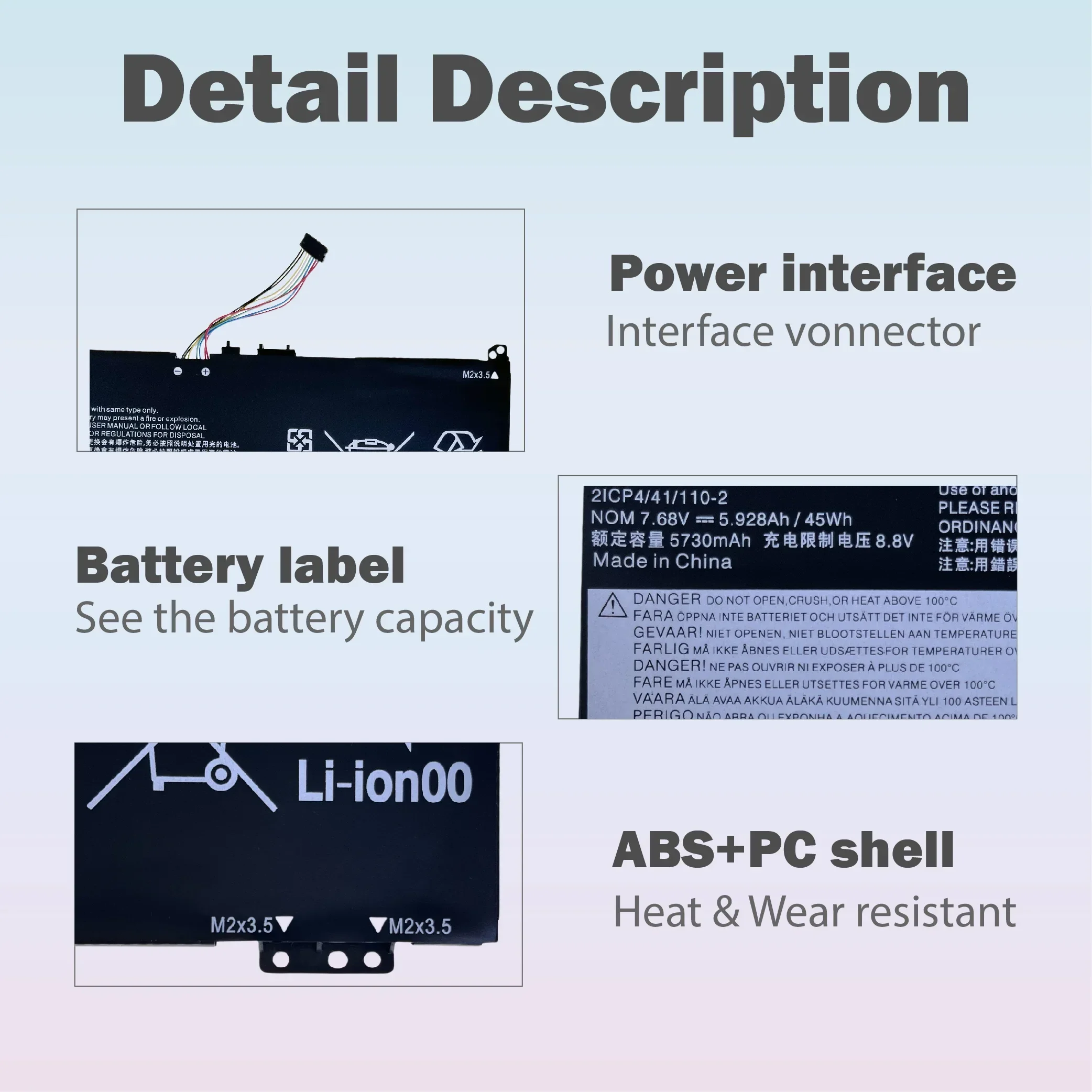 NewL17C4PB0 L17M4PB0 بطارية الكمبيوتر المحمول لينوفو Xiaoxin الهواء 14ARR 14IKBR 15ARR 15IKBR Ideapad 530s-14IKB 15IKB اليوغا 530 L17C4PB26 #3
