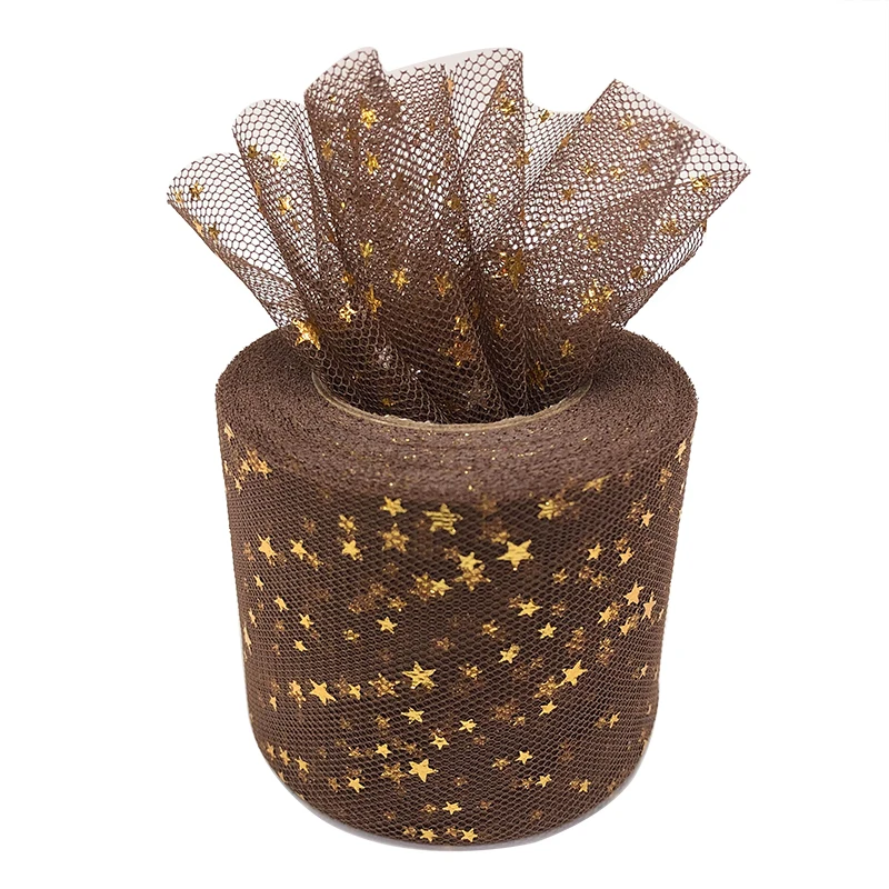 Tüllrolle, bronzierende silberne Sterne, DIY-Haarschmuck für Kinder, Zubehör, Tüllstoff, Schleife, Schmuckzubehör, 6 cm x 25 Yards – Detail 27
