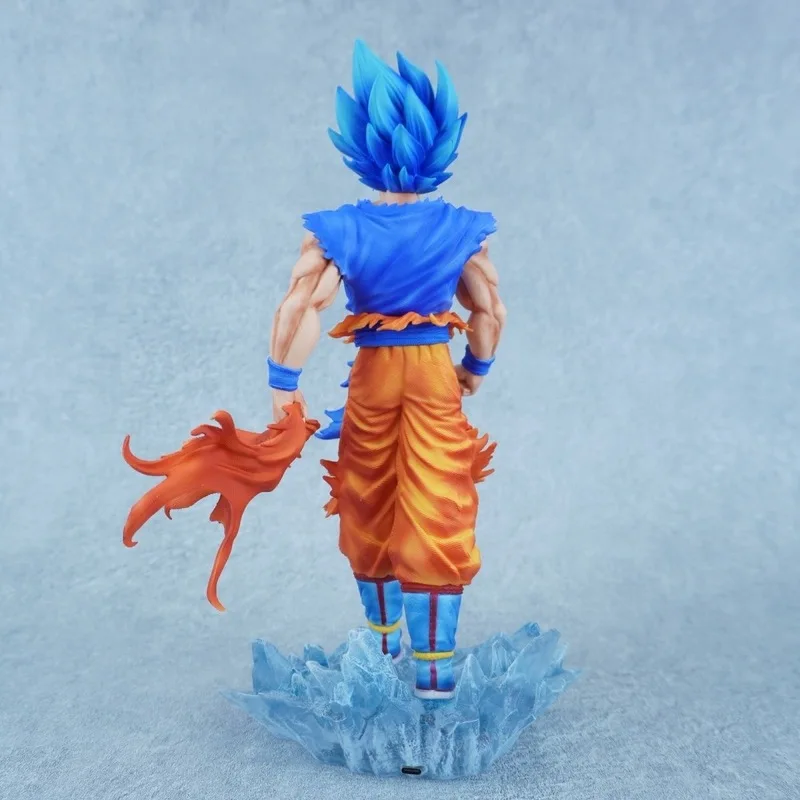 Goku Dragon Ball Action Figure Kirin Base scultura a doppia testa super blu con funzione illuminata Regalo modello da collezione anime