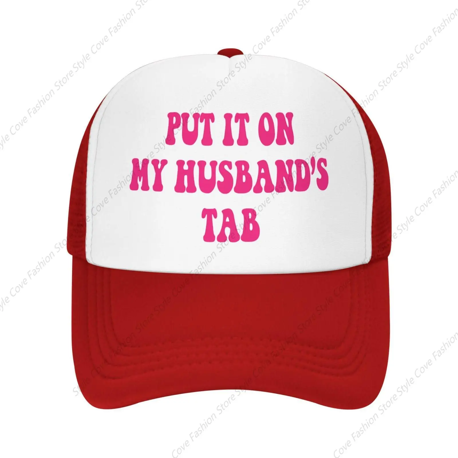 

Put It On My Husbands Tab Trucker Hat Valentine'S Day Mesh Hat Summer Adjustable Sunshade Hat Hip Hop Hat Men Women Baseball Cap