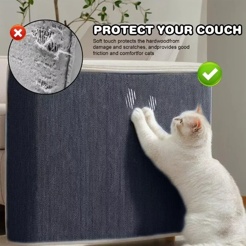 Trimmable Cat Scratching Pad, Self-adhesive, DIY Anti-cat Scratching Protection Pad, Wall Sofa, Furniture Protection