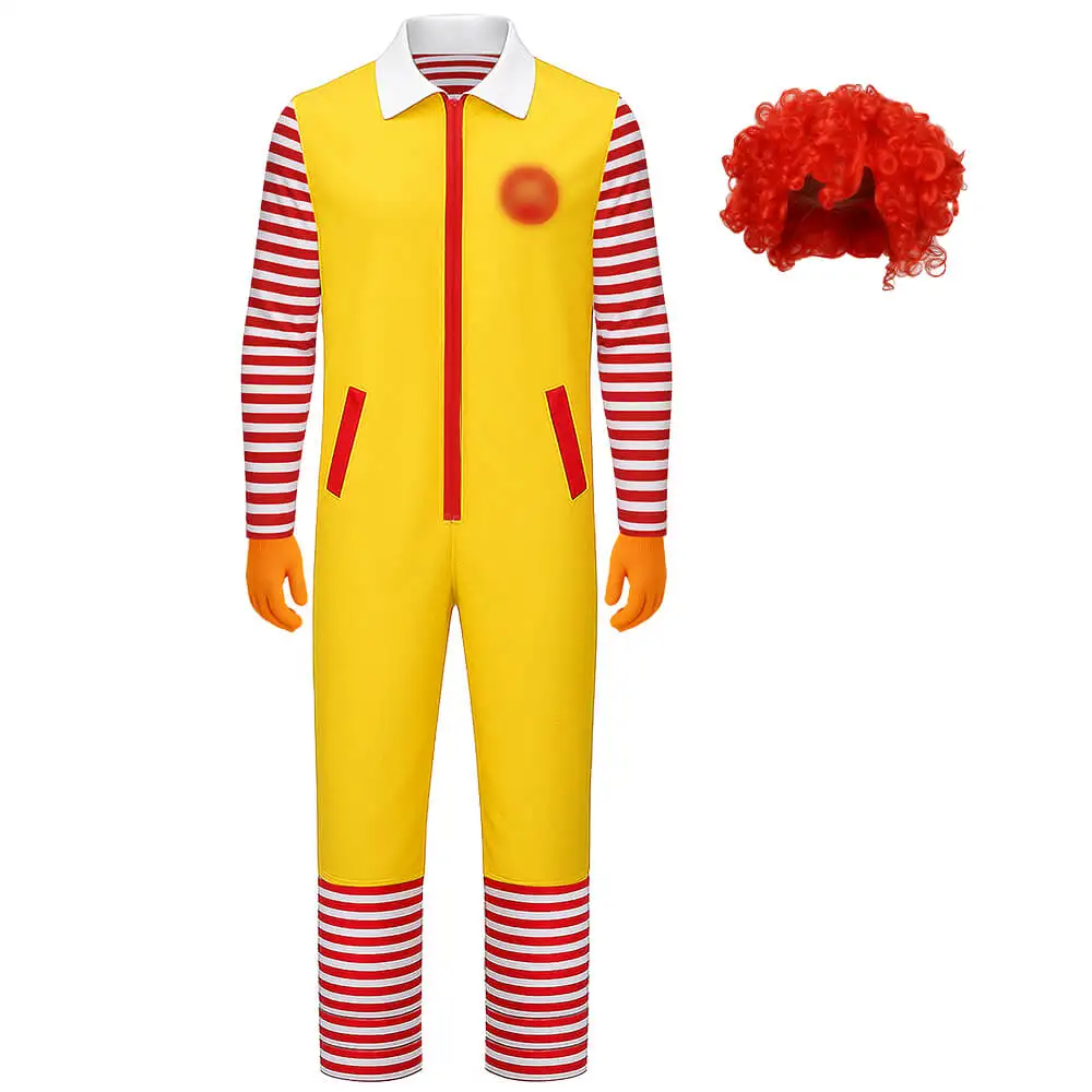 زي رونالد المهرج للرجال، زي تنكري للهالوين M العم، ملابس الجوكر للحفلات