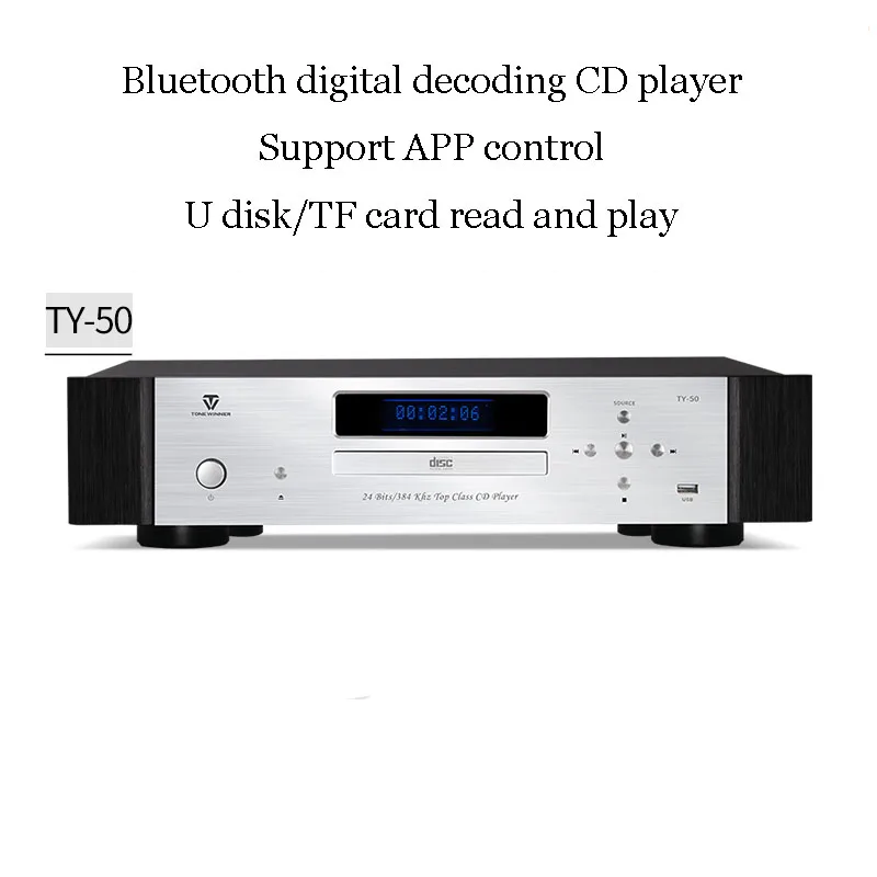 

Multifunctional Fever CD Player AD1955+OPA1656 Flagship HIFICD Player Bluetooth 5.0 USB TF Card Lossless Reading Music Turntable