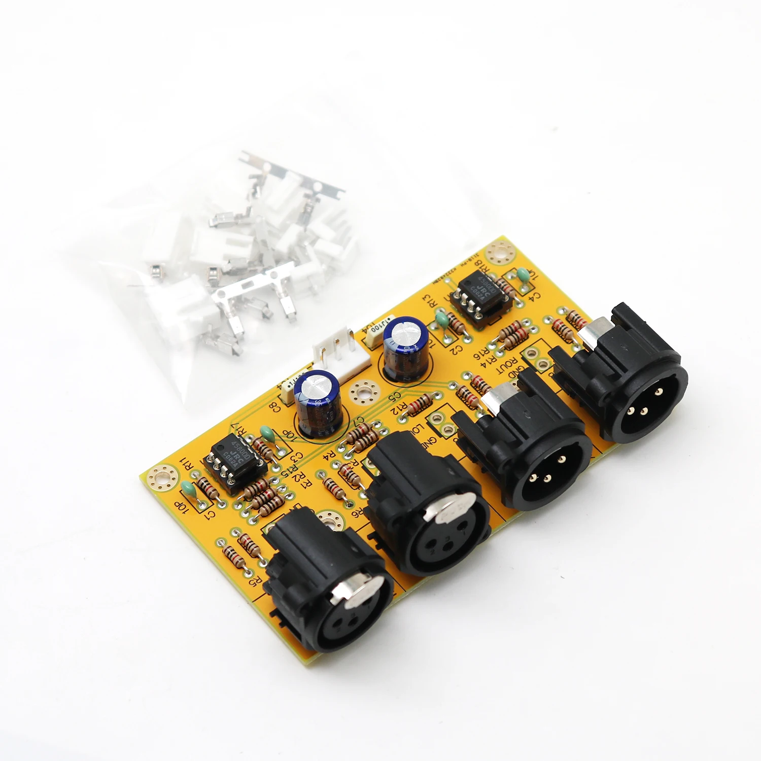 RCA to XLR Balance preamp Balanced(XLR) to Unbalanced (RCA)/ Unbalanced to Balanced Converter Switch Board NE5532P for audio DAC