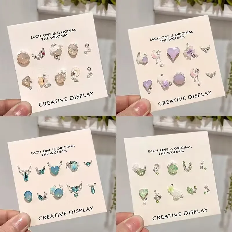 Diamantes de imitación de proteína para uñas, accesorios de decoración de uñas de cristal, rosa brillante, corazón de bricolaje, 1 caja