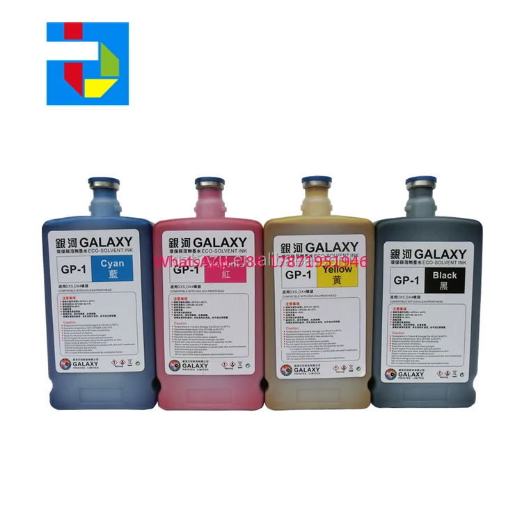 Best price galaxy eco solvent printer eco solvent dx5 inks galaxy eco solvent ink GP1 for inkjet printer