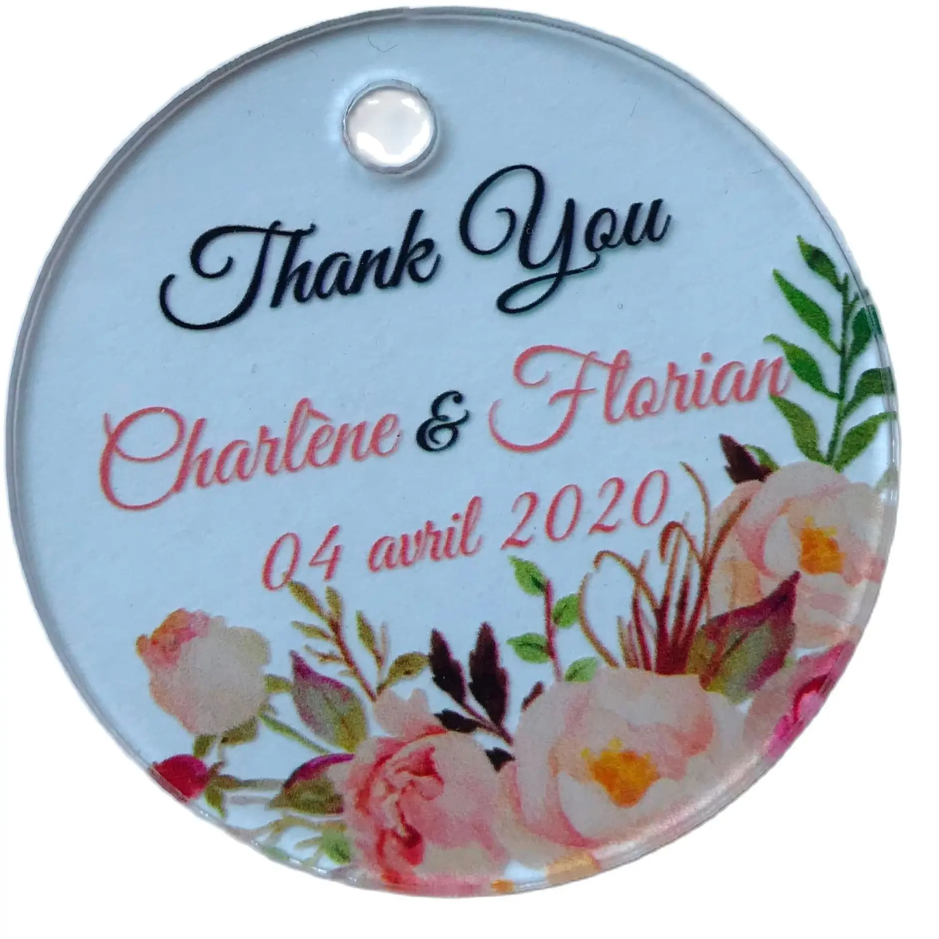 

10pcs Custom Acrylic Name Card,Band Cards,Transparent Tag Cards,Wedding Souvenirs,Birthday with Key Chain for Gift Decoration