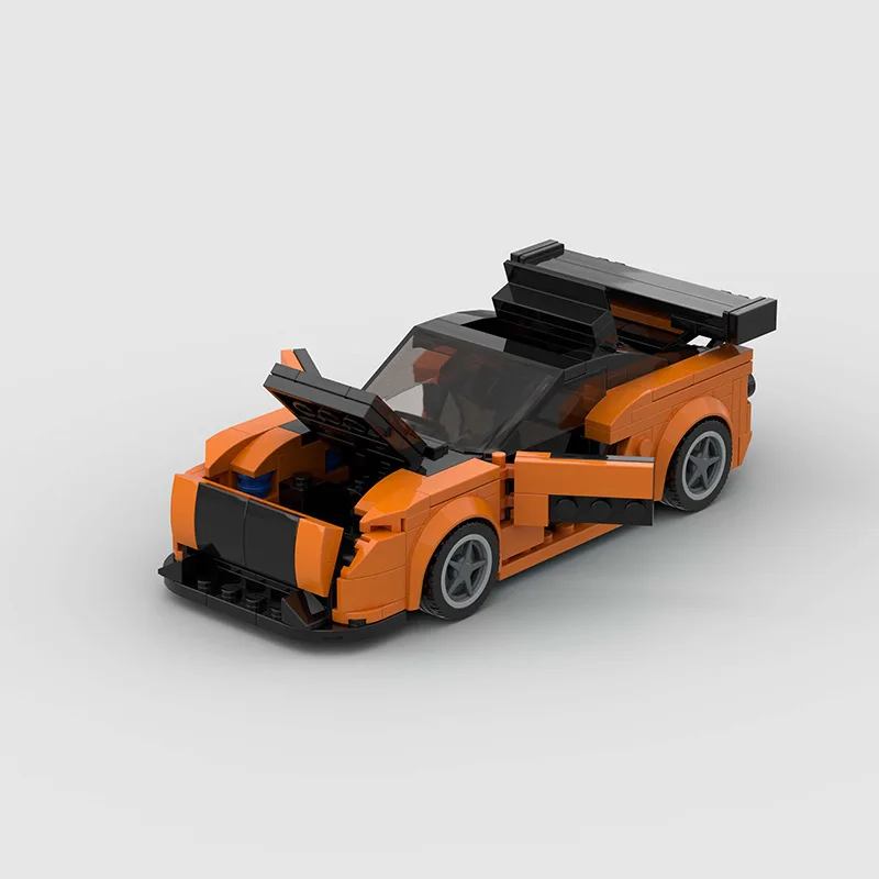 

City Scale Classic Car Mazdas RX7 Classic Racing Cars Building Sets Creative Bricks KIts JDM Sport Cars Building Blocks
