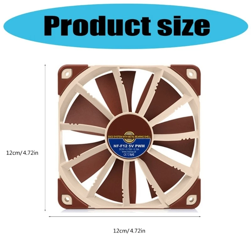 PP+ 5V CPU Fan Heat Dissipation Cooling Fan for Computer Case Server Accessories