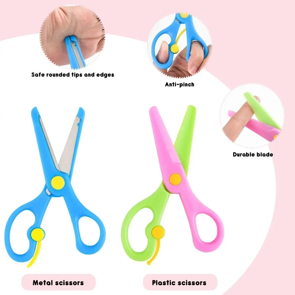 Safety Children Paper Cuttings Kits Development with Tool Kids Preschool Cutting Practice Training Paper Craft Supplies