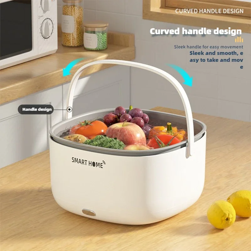 Portable Electric Vegetable and Fruit Washing Machine Food Ultrasonic Washer Bucket Food Grains Home-appliance Vegetable Washers