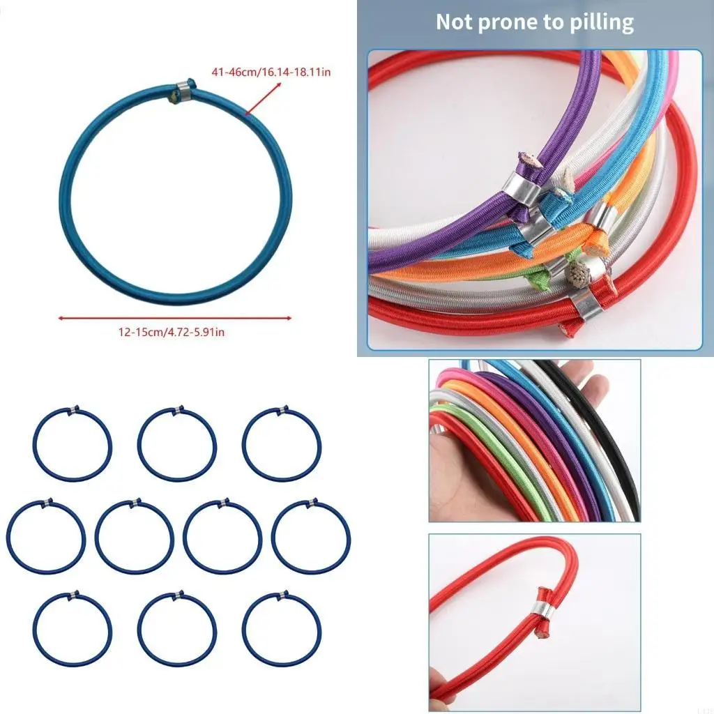 

10 шт., эластичная веревка для батута, 8 мм, эластичные завязки, банджи-шнур для упражнений, фитнеса