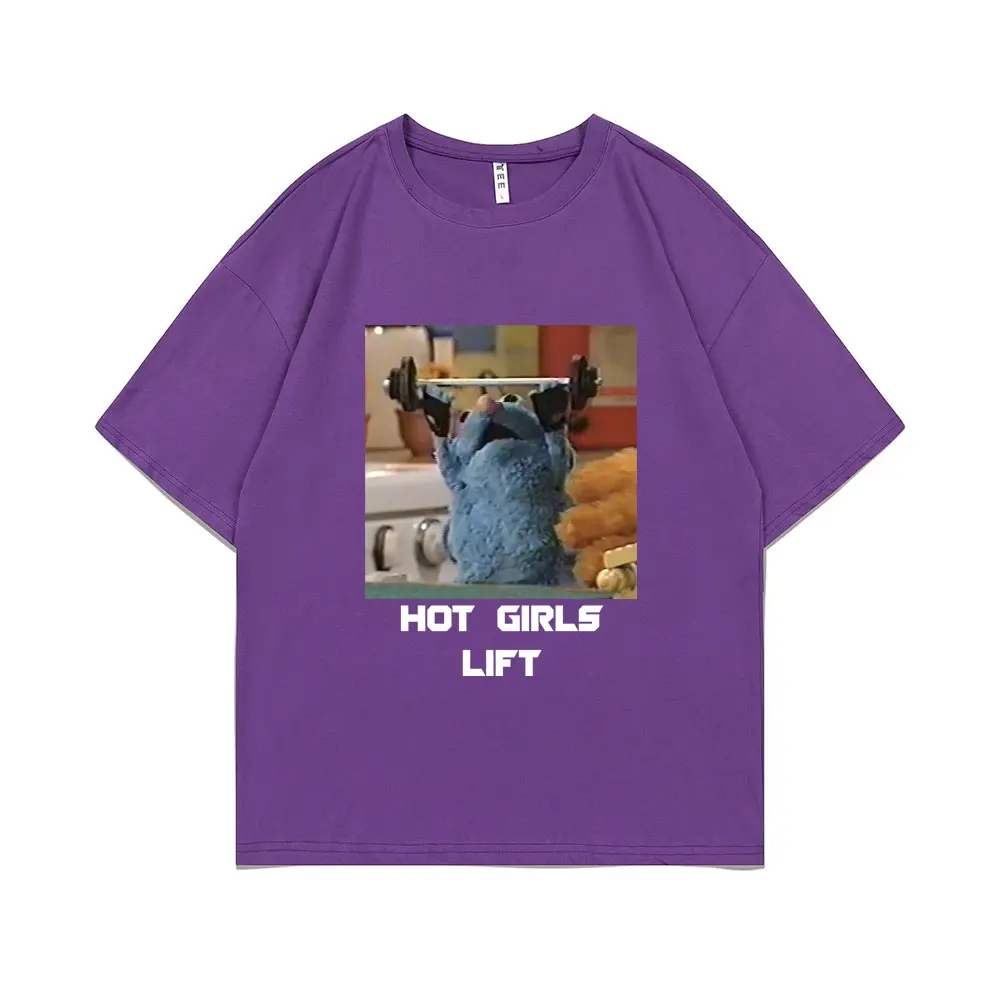 Tutter Hot Girls Lift Tshirt Working on My Fitness T-shirt Funny Mouse Graphic Short Sleeve Tshirt Men Women Fashion Casual Tees