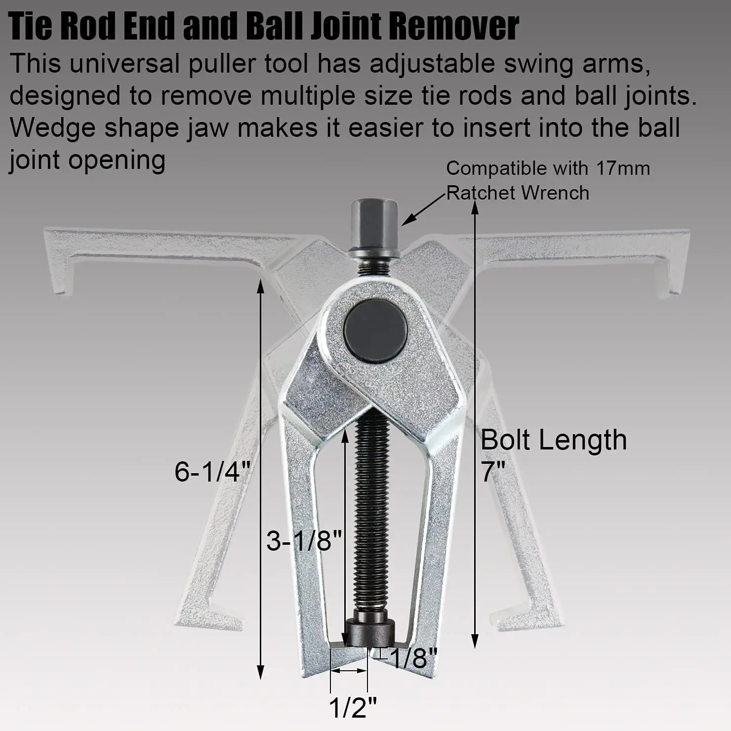 مجموعة أدوات خدمة النهاية الأمامية، فاصل وصلة كروية مكون من 5 قطع، أداة سحب نهاية قضيب التعادل، مزيل ذراع بيتمان لشاحنة إضاءة سيارات الدفع الرباعي #4
