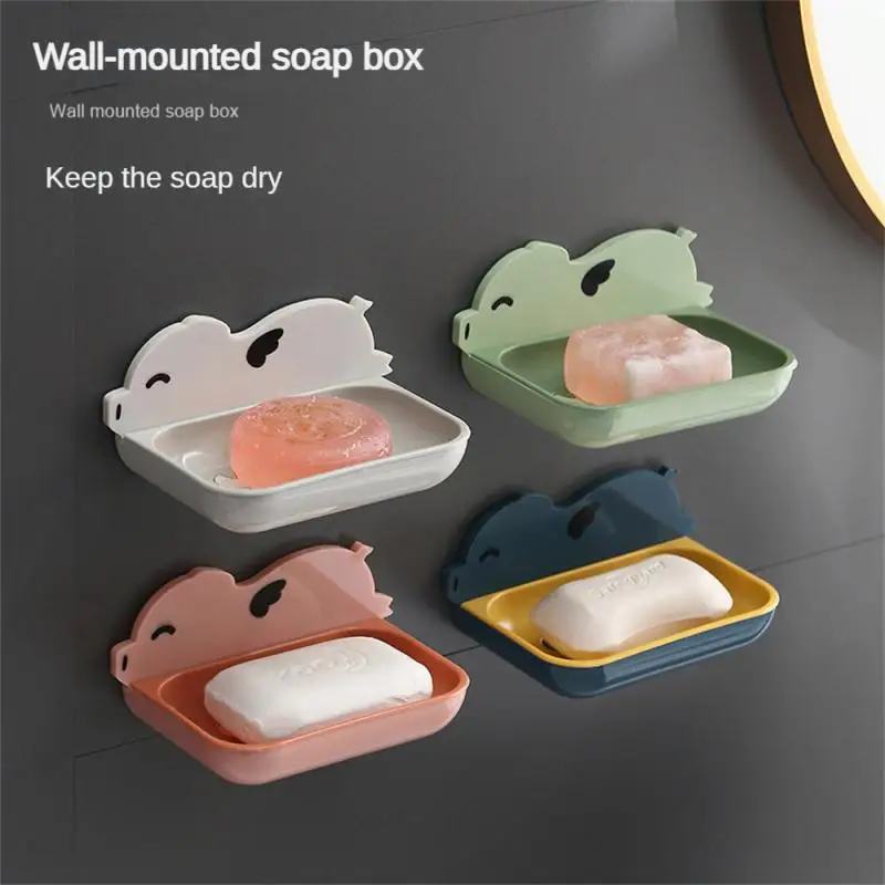 Perforation-free Soap Box Wall-mounted Soap Rack Box Household Storage Box Multi-layer Soap Box Multi-functional And Convenient