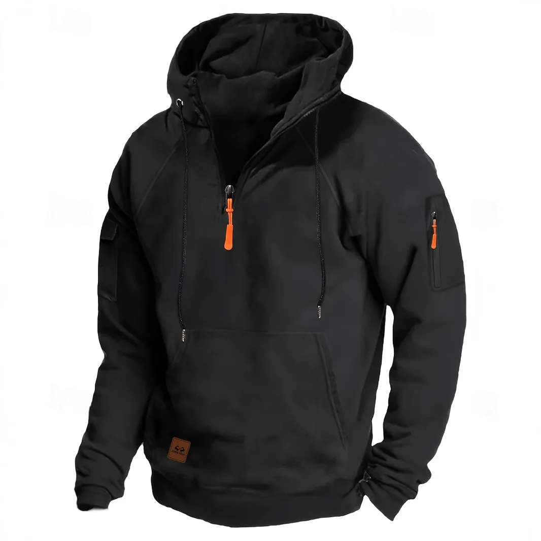 

The 2024 multi-pocket zipper hooded sweatshirt, a best-selling men's fashion item, is perfect for running and fitness wear